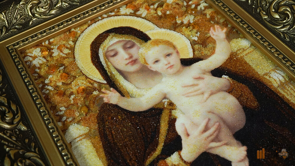 Jantárový obraz – Mária ľalií so žehnajúcim jezuliatkom_Obr2.1_joi.sk