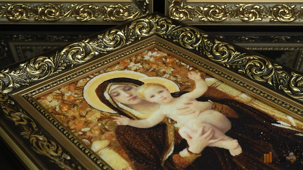 Jantárový obraz – Mária ľalií so žehnajúcim jezuliatkom_Obr5.1_joi.sk