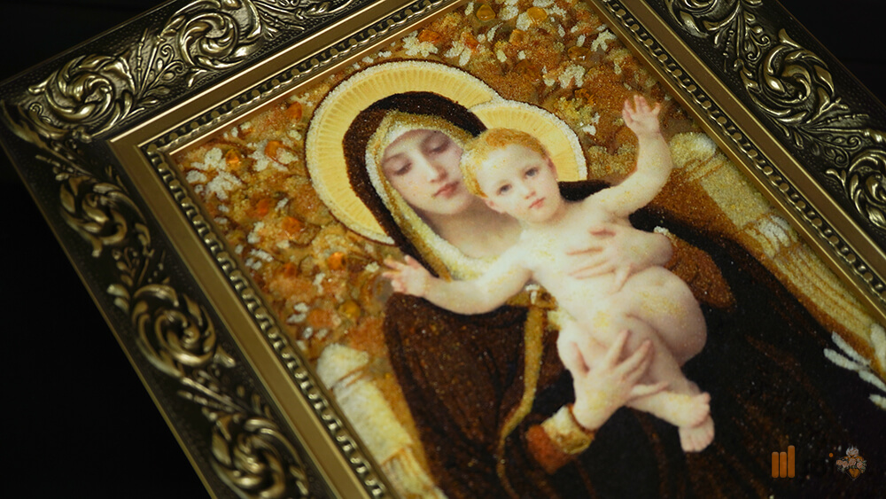Jantárový obraz – Mária ľalií so žehnajúcim jezuliatkom_Obr7.1_joi.sk