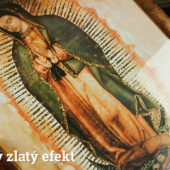 Digitálna zlatá tlač kópie originálu Guadalupskej Panny Márie – (A3, Bronzový rám) - Image 10
